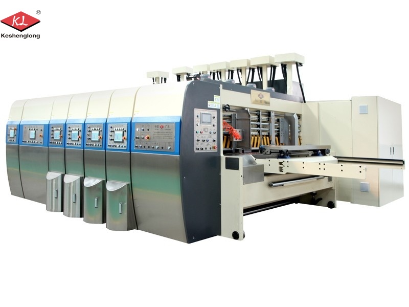 Máy in Flexo chuyển chân không, máy cắt rãnh