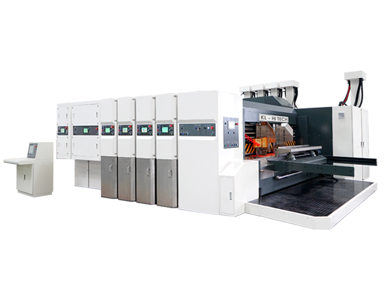 Máy in Flexo chuyển chân không, máy cắt rãnh