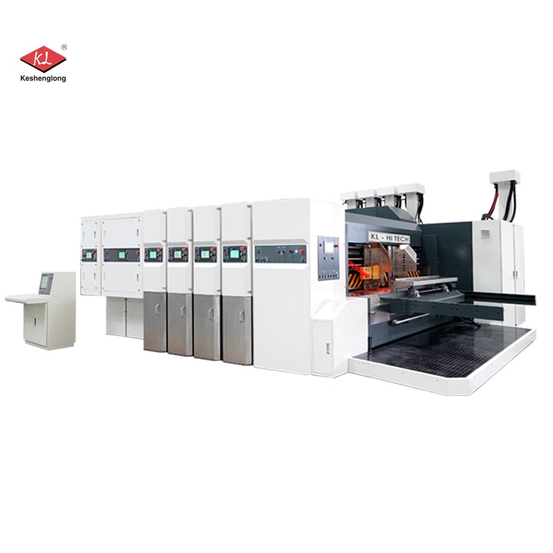 Máy in Flexo chuyển chân không, máy cắt rãnh